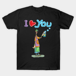 Happy Valentines Graffiti. A funny gift for Valentines. T-Shirt